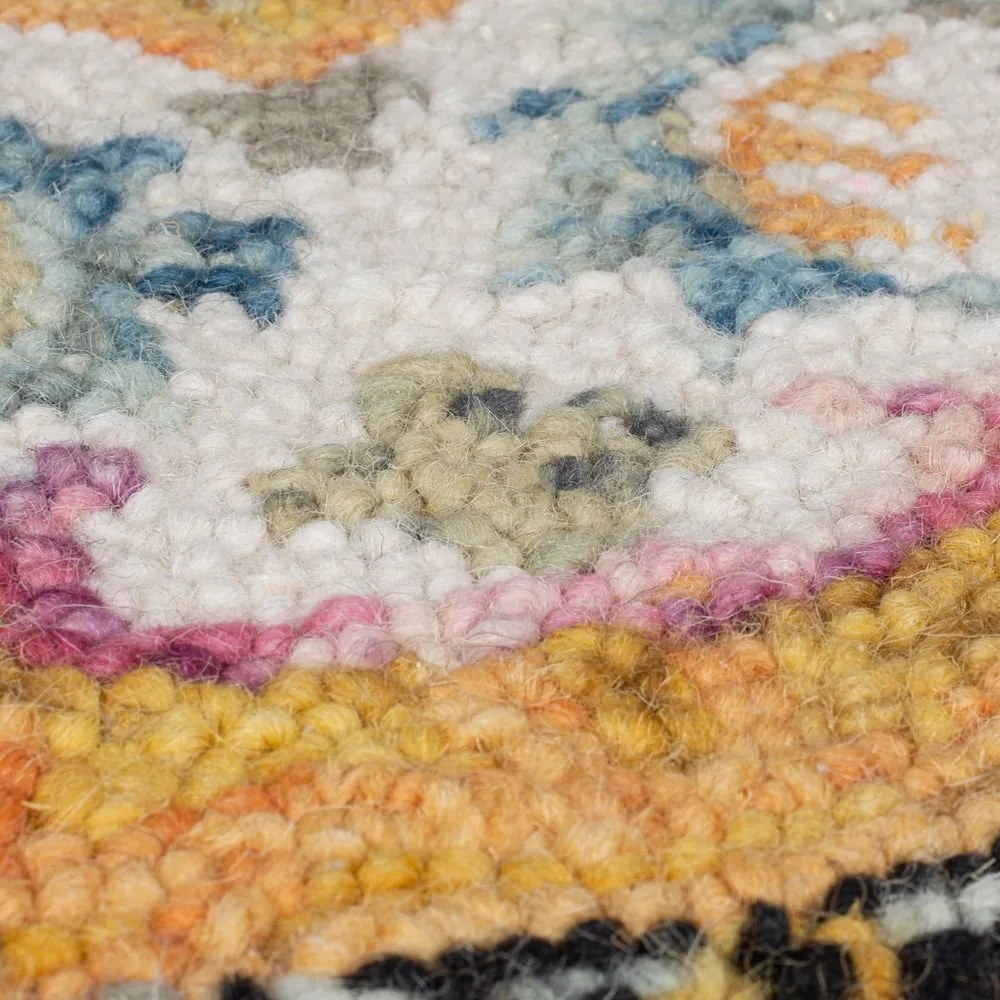 Sárga gyapjú szőnyeg 170x120 cm Dahlia - Flair Rugs