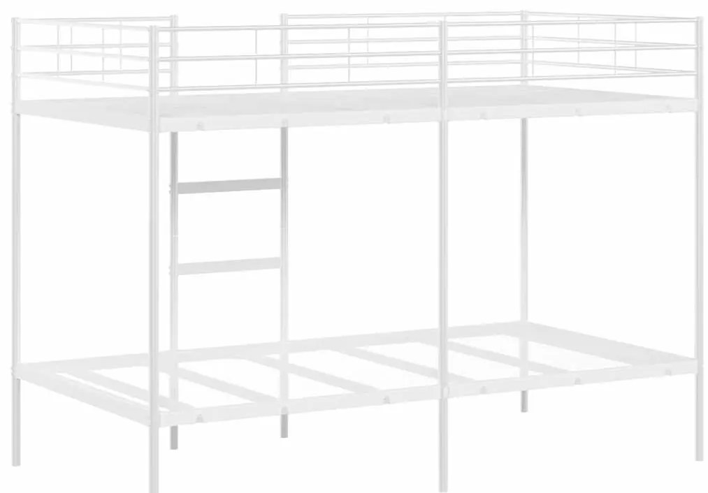 fehér acél emeletes ágy matrac nélkül 107 x 203 cm