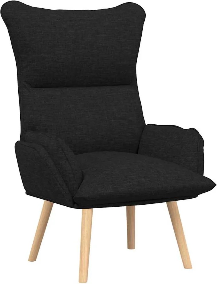 vidaXL karosszék Fekete 69 x 74 x 93 cm Szövet és Plywood