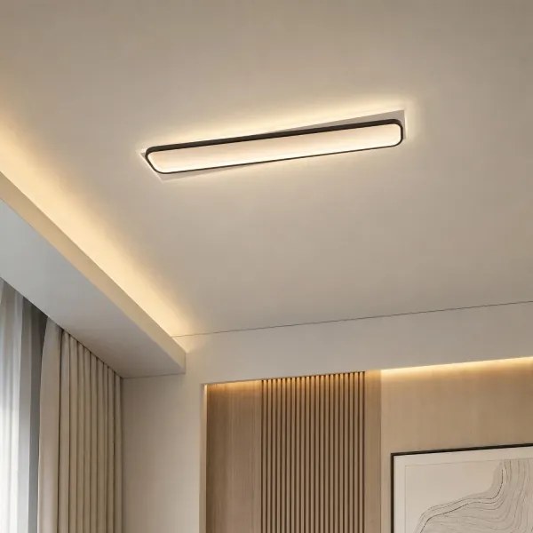 BRILAGI - LED dimmelhető mennyezeti lámpa OUTLINE LED/90W/230V 18x100 cm fehér/fekete + távirányító
