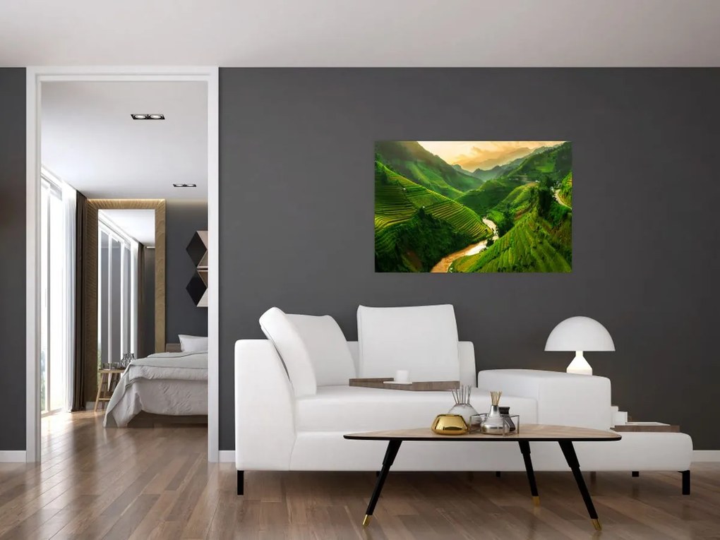 Kép - Mu Cang Chai rizsteraszok (90x60 cm)