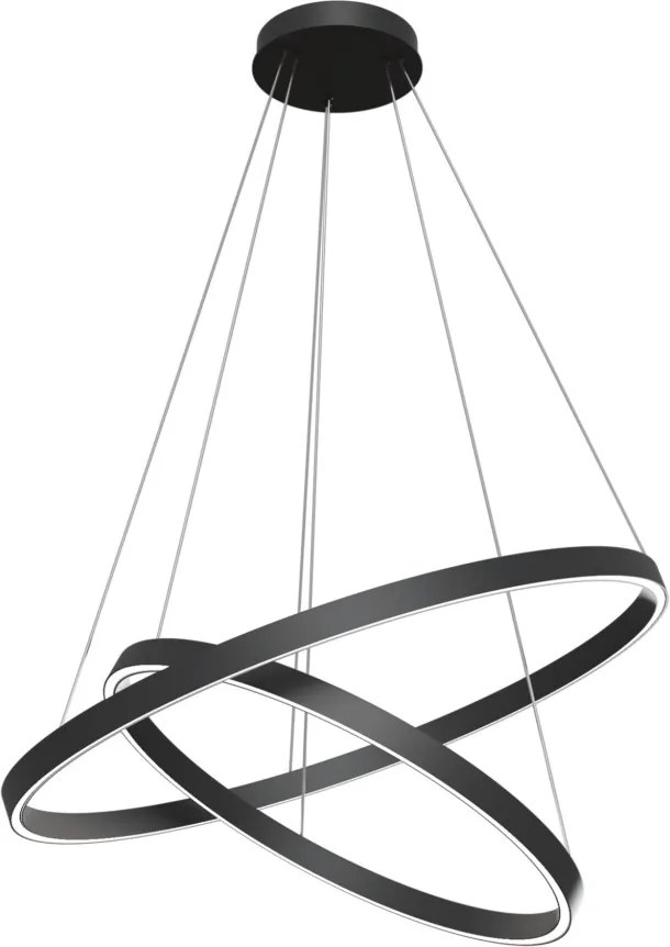 MAYTONI MOD058PL-L74B4K RIM Modern Led Függesztett Lámpa Fekete LED IP20
