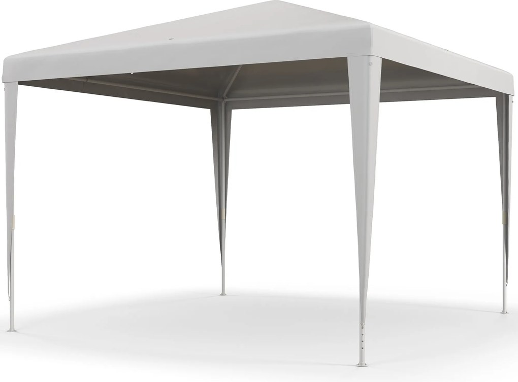 Outsunny 3x3m Levehető Kerti Pavilon 4 Leeresztő Nyílással és UV-Sugárzás Elleni Acél Vázzal Teraszra | Aosom