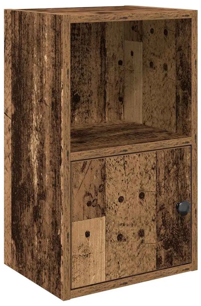 antik fa színű szerelt fa könyvespolc 31x24x52 cm