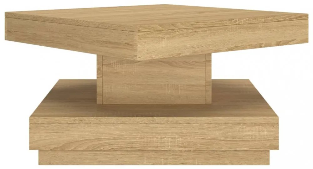 világosbarna MDF dohányzóasztal 60 x 60 x 35 cm