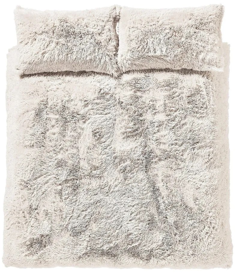 Fehér kétszemélyes mikroplüss ágyneműhuzat 200x200 cm Cuddly – Catherine Lansfield