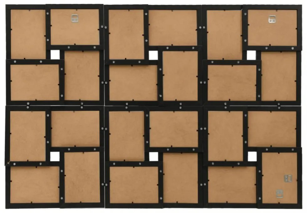 fekete MDF fényképkeretszett 24 db 10 x 15 cm-es képhez