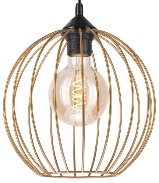 Csillár zsinóron ZOYA 1xE27/60W/230V sárgaréz