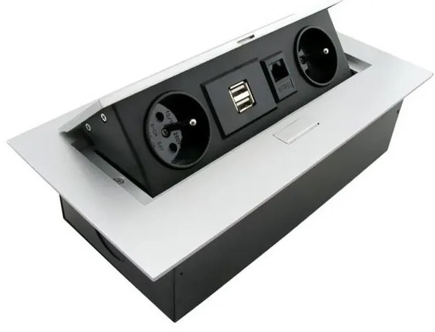 Dugaljsáv 2x230V/2xUSB/1xRJ45