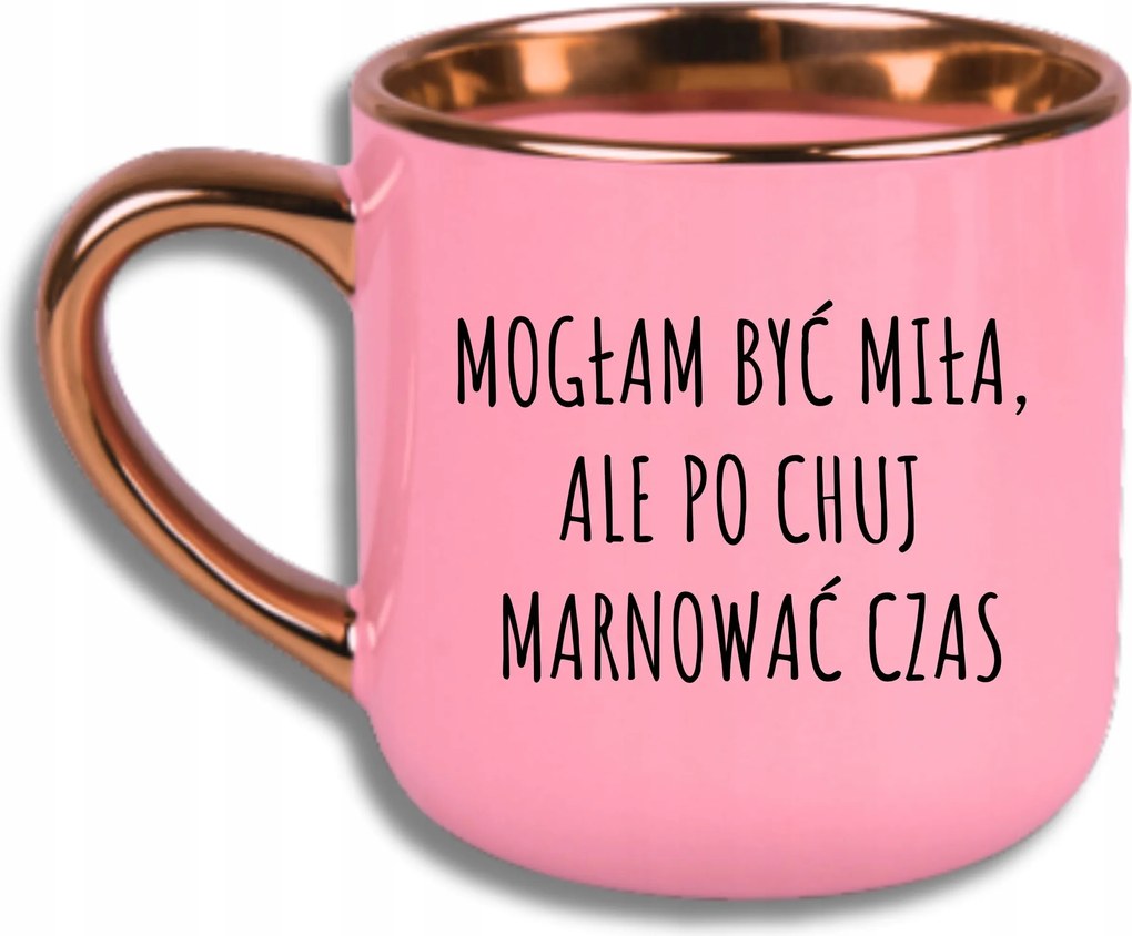 Bögre Rózsaszín Elegáns Nagy Vicces Ajándék Lehettem Kedves