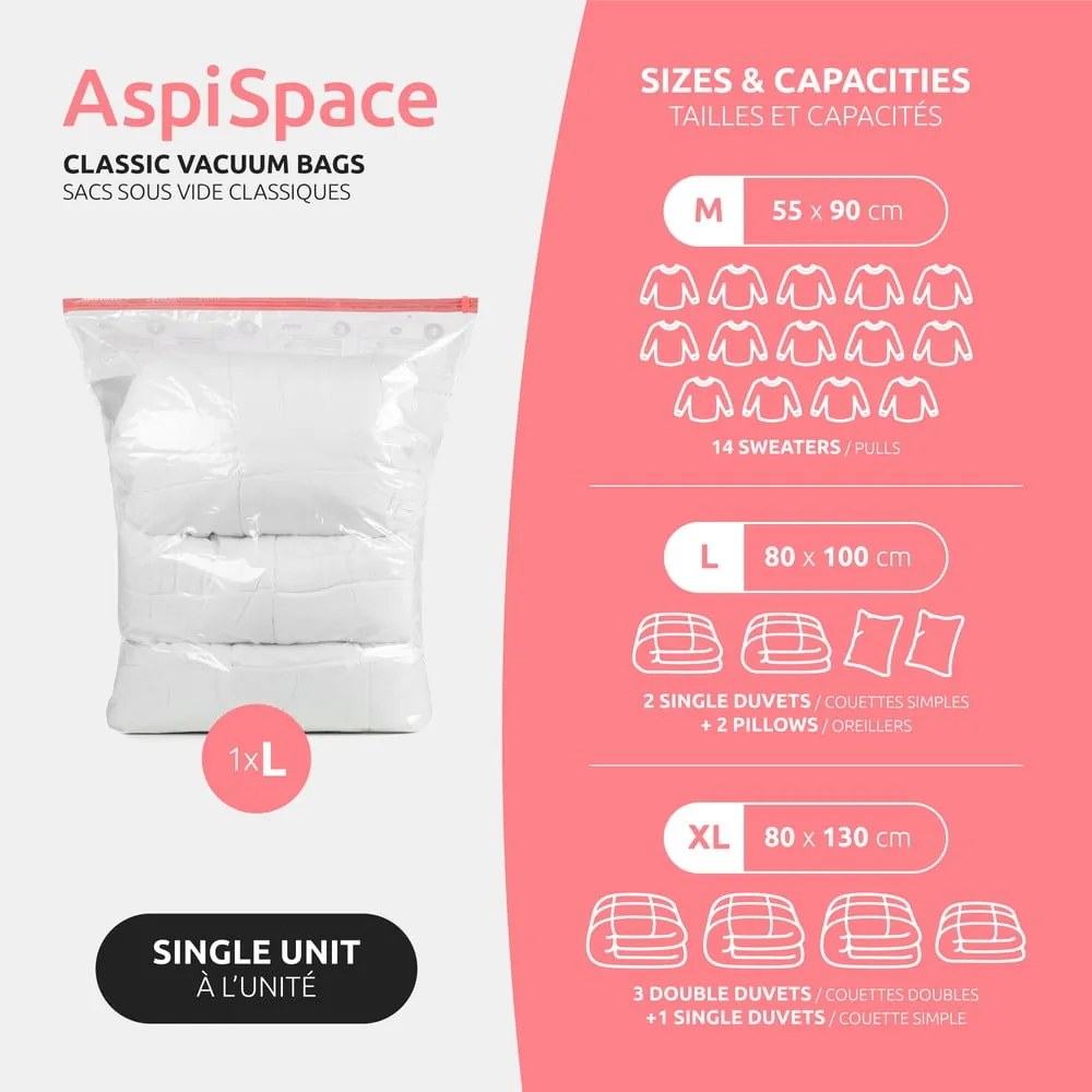 Vákuumzsák Single Space L – Compactor