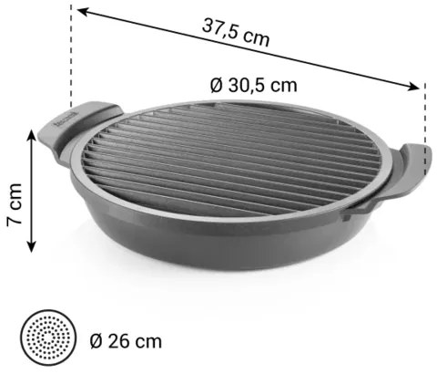 Tescoma PREMIUM füstmentes grill serpenyő