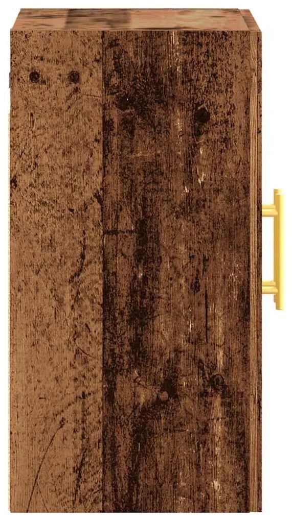 antik fa színű szerelt fa faliszekrény 60 x 31 x 60 cm