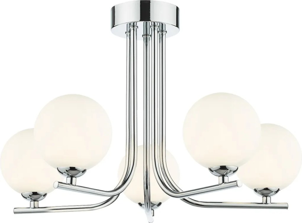 Dar Lighting modern mennyezeti lámpa cradle fehér csiszolt króm darcra5450-02