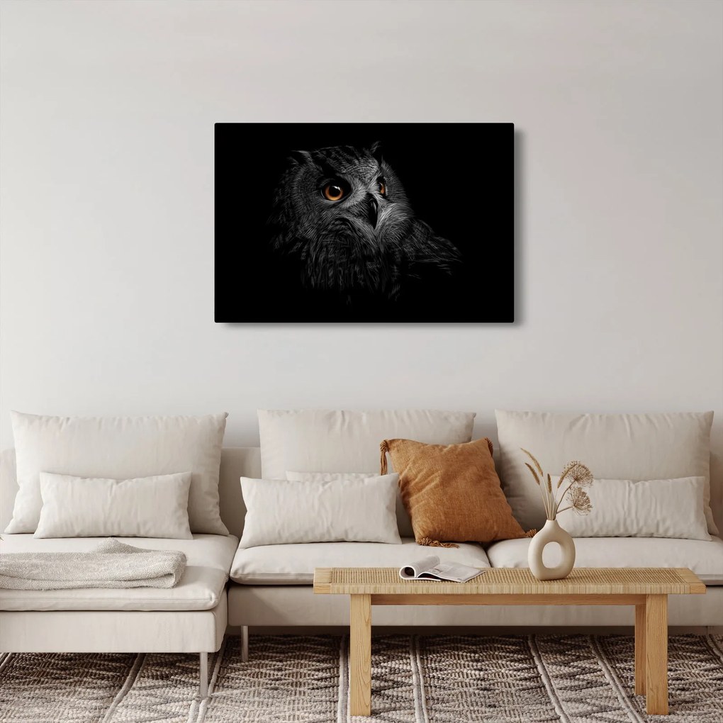 Kép - bagoly, ábra (90x60 cm)