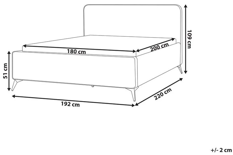 Franciaágy 180 cm Vardiel (szürkésbézs) (ágyráccsal). 1076318