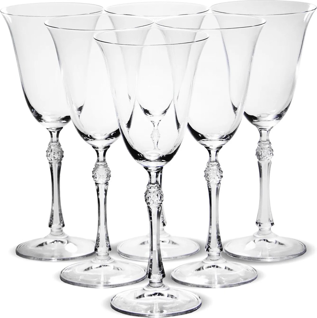 Poharak Parus fehér bor kristály szett 6 db-os