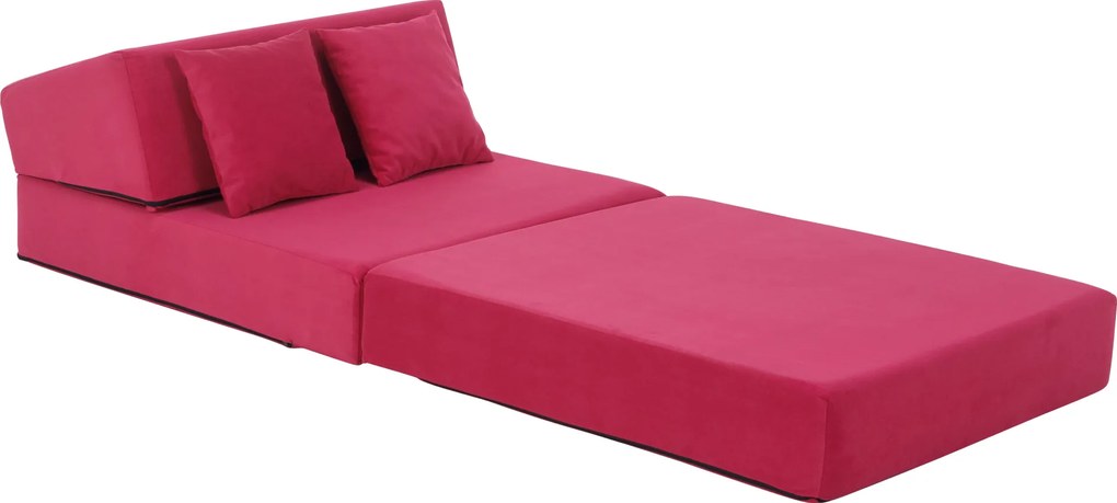Összecsukható matrac/fotel, 2v1, rózsaszín magenta, PELOS