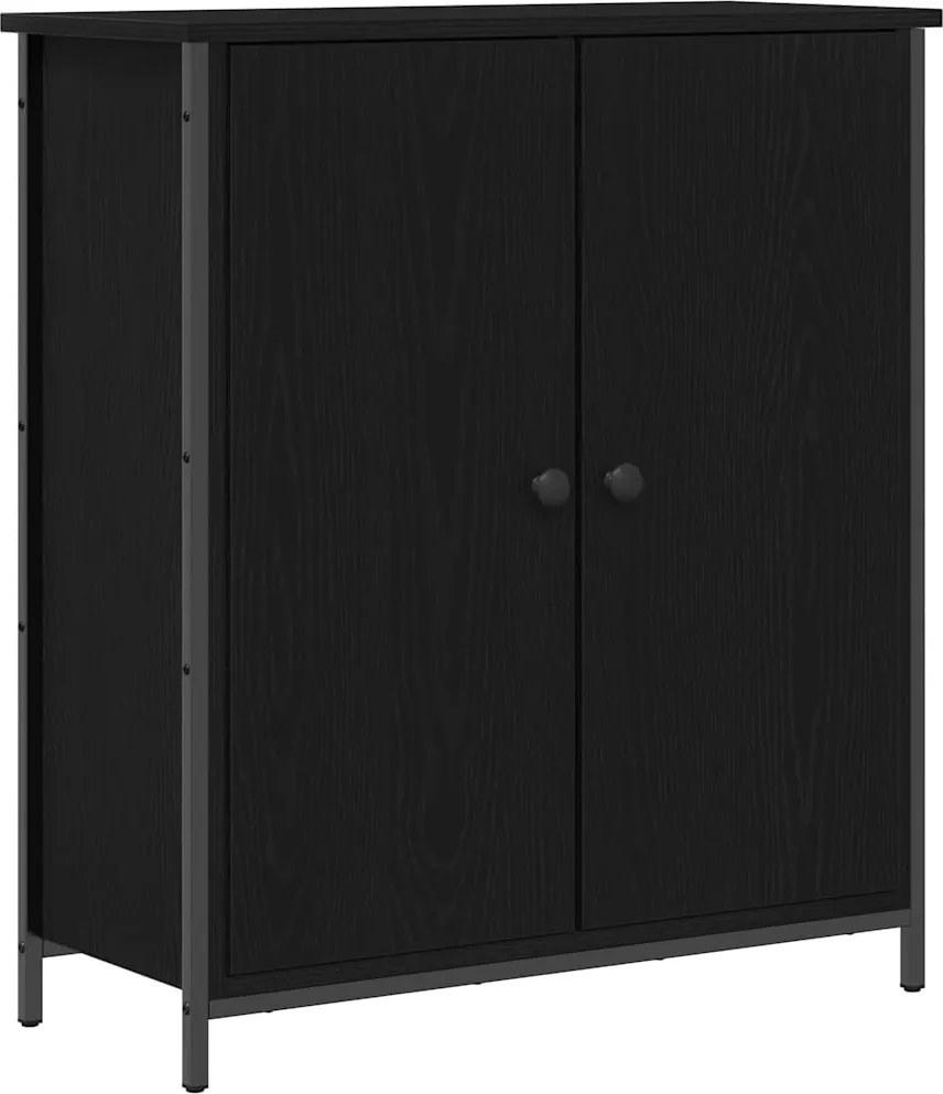vidaXL Széf Fekete tölgy 70 x 30 x 80 cm Faanyag