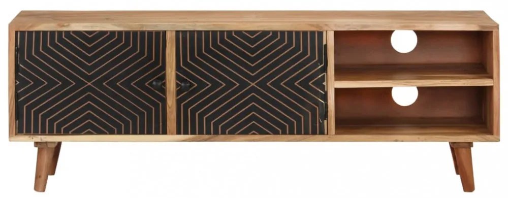 tömör akácfa TV-szekrény 115 x 30 x 39 cm