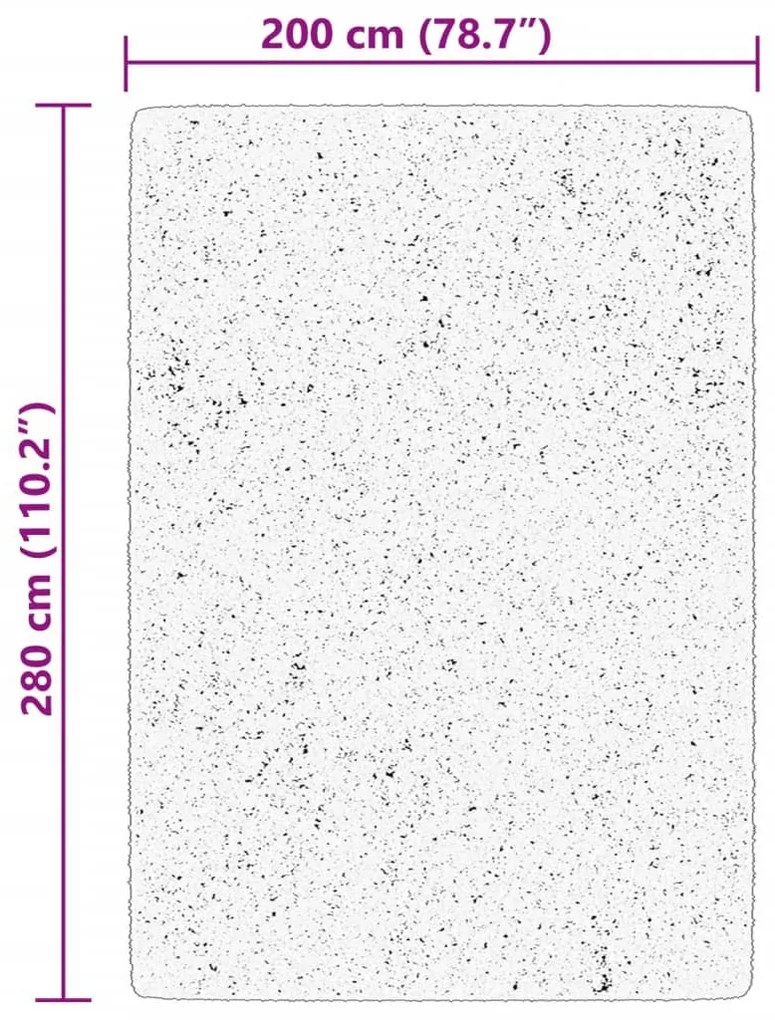HUARTE púderszínű rövid szálú puha és mosható szőnyeg 200x280cm