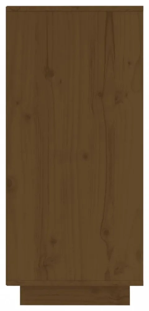 mézbarna tömör fenyőfa tálalószekrény 60 x 34 x 75 cm