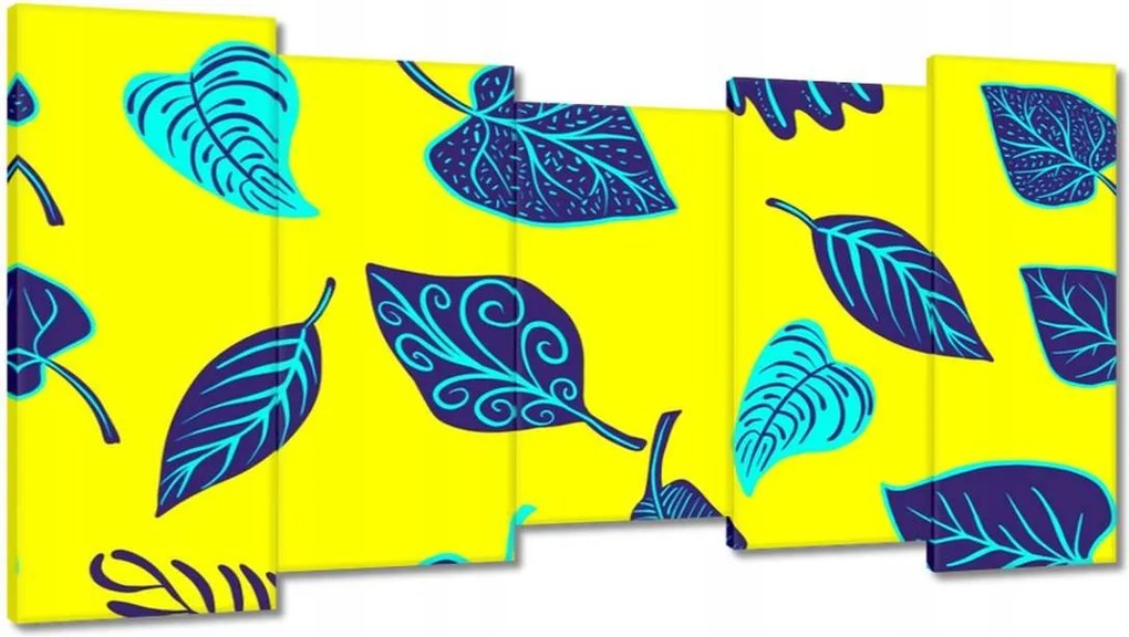 Vászonkép 150x80 Kék levelek Levelek