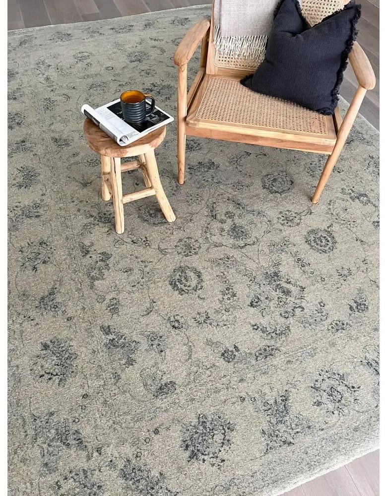 Bézs gyapjú szőnyeg 170x240 cm Calisia Vintage Flora – Agnella