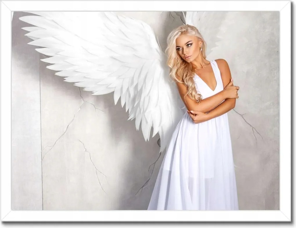 Poszterek keretben 40x30 Szőke angyalka