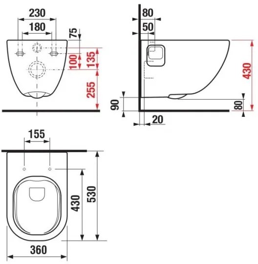 JIKA H8207160000001 - Függesztett WC MIO kerámia/fehér