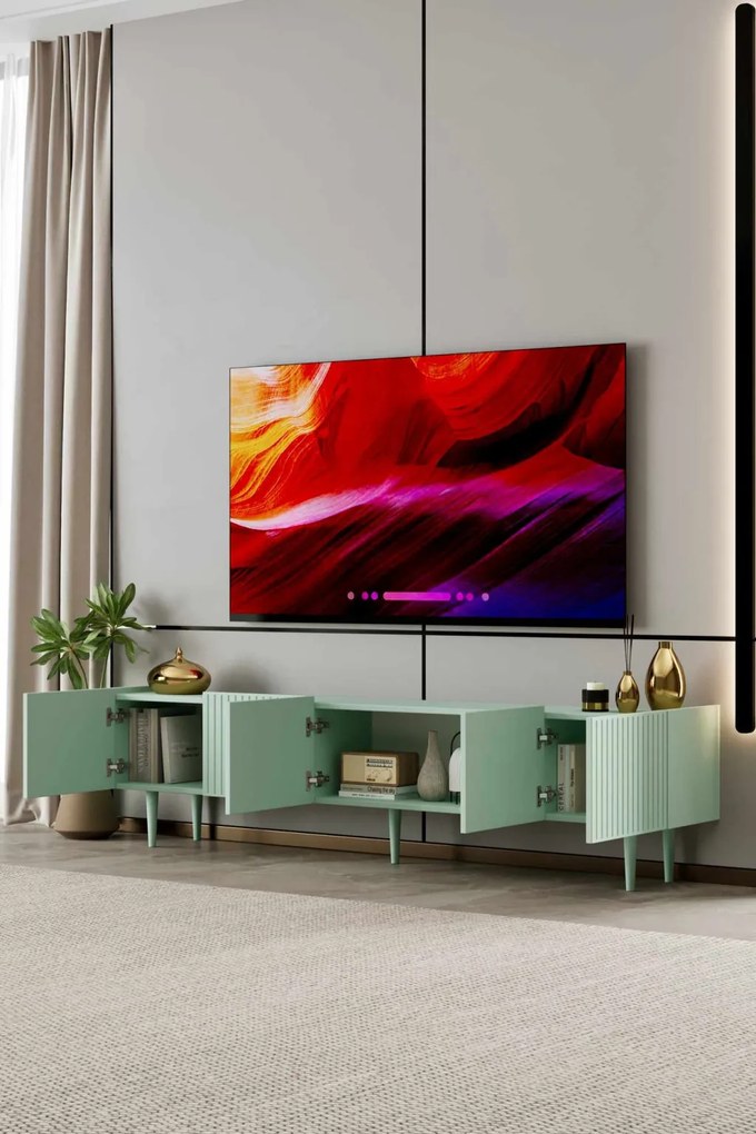 Capella TV-állvány, menta, 200 cm