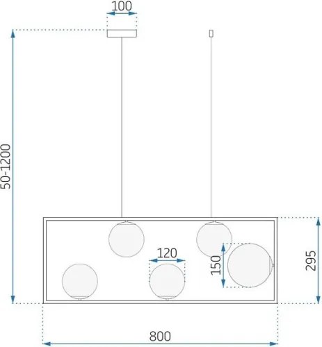 MORETTI MO7346 JOY Arany Színű Függeszték 5xG9 25W IP20