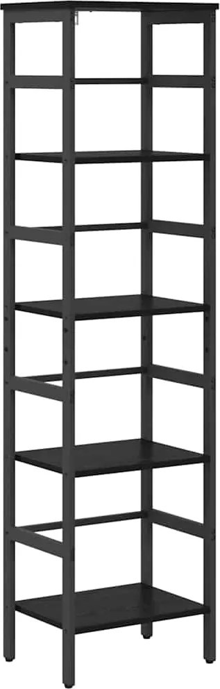 vidaXL Könyvespolc Fekete tölgy 40 x 29,5 x 149 cm Faanyag