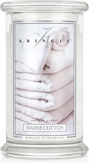 Nagy Illatgyertya Kringle Candle Warm Cotton 623 g Ajándék