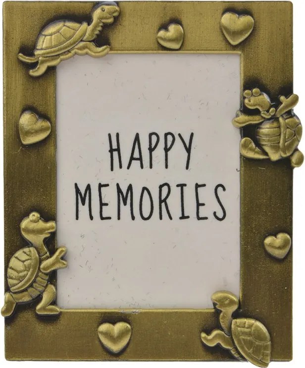 Arany képkeret teknősökkel 2,5x3,5 arany