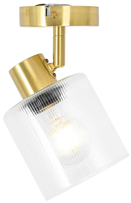 Art Deco mennyezeti spotlámpa arany üveggel, állítható - Laura