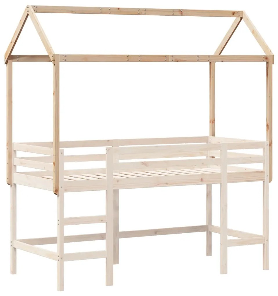 tömör fenyőfa gyerekágytető 207 x 80,5 x 151,5 cm