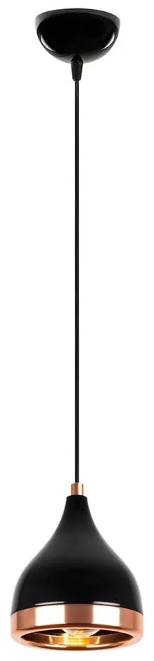 Fekete-rézszínű függőlámpa ø 14 cm Yildo – Opviq lights