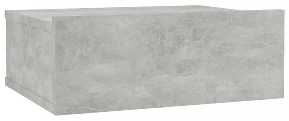 betonszürke szerelt fa függő éjjeliszekrény 40 x 30 x 15 cm