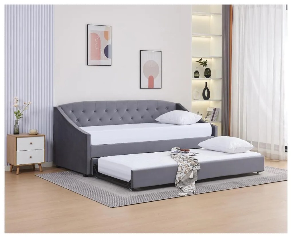 Széthúzható ágy 90 cm Asesorar (szürke) . 1116214