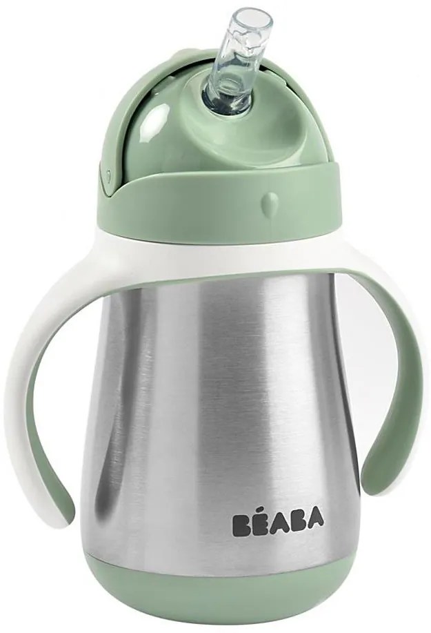 Beaba Beaba - Hőszigetelt pohár szívószállal 250 ml zöld FBB0006
