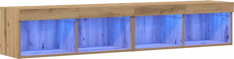 vidaXL TV szekrény garnitúra 2 pcs Artisan tölgy 80 x 30 x 30 cm