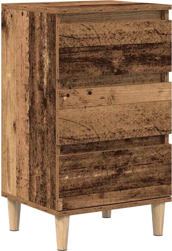 vidaXL Éjjeliszekrény fiókkal Öreg fa 40 x 35 x 70 cm Faanyag