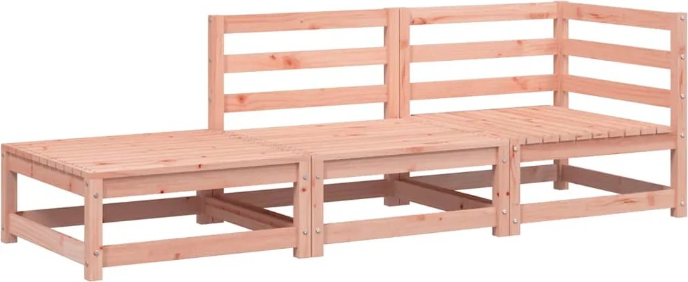 vidaXL kétszemélyes tömör duglászfenyő kerti kanapé lábzsámollyal