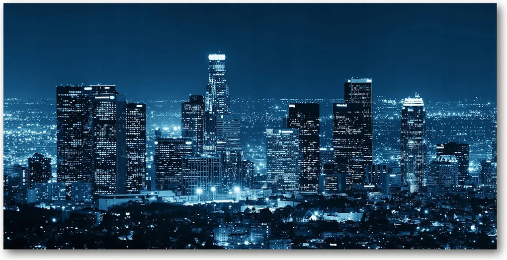 Fotó üvegfestmény Los Angeles éjszaka 140x70
