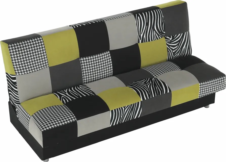 Dívány, anyag/ lime zöld/ szürke / fekete, ALABAMA