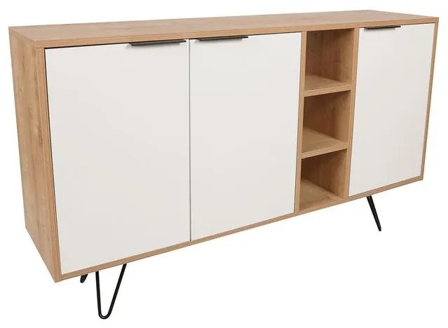 Konzolasztal Clara Console - Oak, Fehér