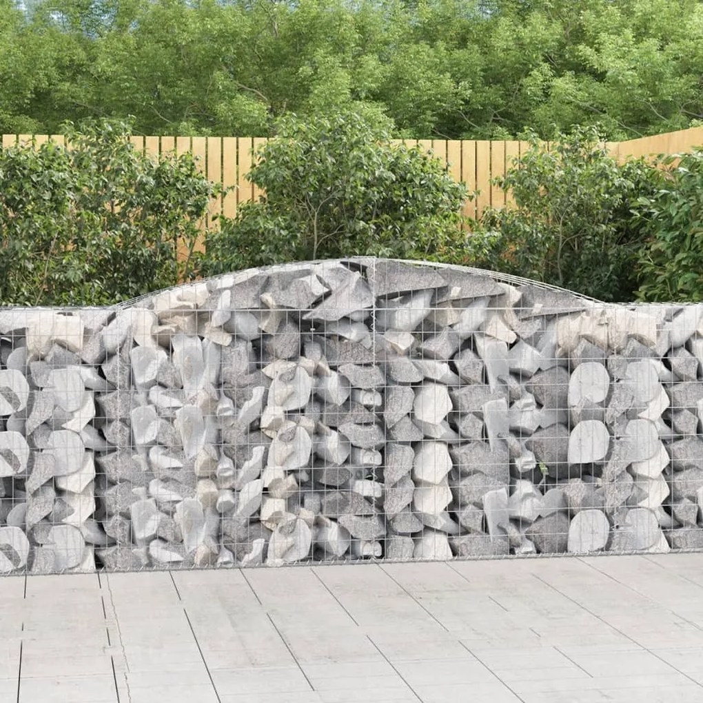 10 db íves horganyzott vas gabion kosár 400x50x100/120 cm