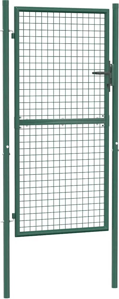 vidaXL zöld acél kerítéskapu 100 x 175 cm