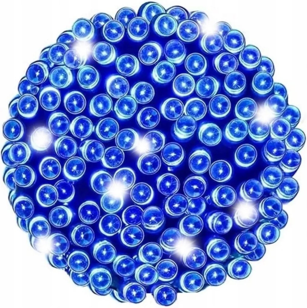 Karácsonyfa fényfüzér 1000 Led kék színben, flesh kültéri fényfüzér